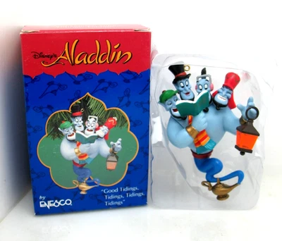 ENESCO DISNEY ALADDIN TESORO DE NAVIDAD Adorno BUENAS NUEVAS Coleccionable Foto 1 de 4