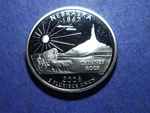 2006-S Nebraska State Washington Quarter Silver Proof  Toning Spots - Picture 1 of 2