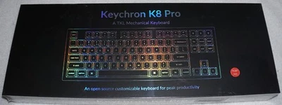 Keychron K8 Wireless Bluetooth Mechanical Keyboard Backlight Black NEW - Image 1 of 4