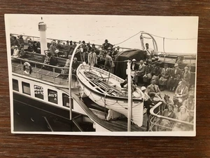 A vintage p/c - passengers on the paddle steamer 'Bournemouth Queen’ - 1932. - Picture 1 of 3