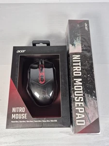 Acer Nitro Gaming Mouse Including Burst Fire NMW120 New Sealed With MousePad - Picture 1 of 11