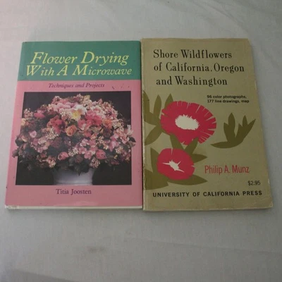 Shore Wildflowers California Oregon Washington + Flower Drying Book Lot - Image 1 of 4