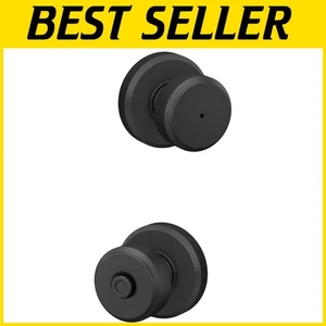 Elegant Matte Black Door Hardware - F40 BWE 622 Privacy Knob with Greyson Trim - Picture 1 of 11