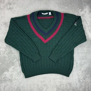 Suéter de Colección IZOD Club Para Hombres 2XL Preparación para Tenis Cricket Tejido con Cable Cuello en V Preppy - Imagen 1 de 8