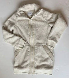 Athleta Alpine White Long Tugga Sherpa Jacket Full Zip Womens XS  - Picture 1 of 6