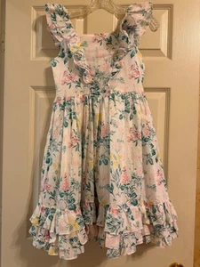 Janie and Jack Easter Bouquet Dress Girls Size 12 - Picture 1 of 3