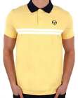 Sergio Tacchini Men's Supermac Polo Shirt Yellow/Navy - Retro, 80S, Casuals