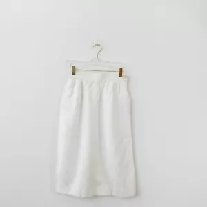 YSL Yves Saint Laurent Skirt Medium White Midi A Line Diffusion Femmes Luxury - Picture 1 of 8