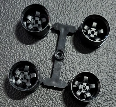 20mm DS Racing Mini Wheels (Wide) 1/24 1/28 Multi Offset (8Pcs Set Black) - Image 1 of 4