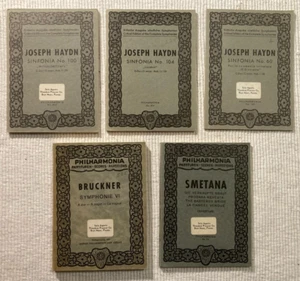 Lot 5 books Philharmonia miniature orchestra scores: Smetana, Haydn, Bruckner - Picture 1 of 4