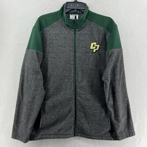 Cal Poly Mustangs Champion Jacket Mens L Gray Green Colorblock Zip Up Athleisure - Picture 1 of 13