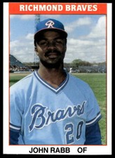 1987 TCMA Richmond Braves 20 John Rabb   Richmond Braves  Baseball Card