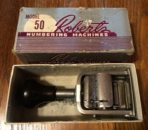 Vintage Model 50 Numbering Machine Div Heller Roberts MFG. Brooklyn 8,N.Y. - Picture 1 of 3