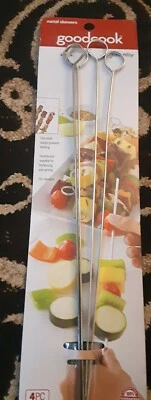 Bradshaw 4-Pack 12-Inch Chrome-Plated Flat Skewers - Image 1 of 3