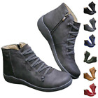 Womens  Booties Flat Wedge Heel Zip Up Ladies Winter Warm Ankle Boots Work Shoes