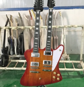 Custom Firebird Electric Guitar Double Neck CS H-H Pickups 12+6 Strings Guitar - Picture 1 of 9