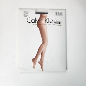 Calvin Klein Infinite Sheer To Waist Pantyhose 762N Black 7 Denier Size B