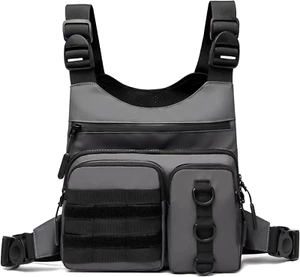 Outdoor Chest Bag for Men, Lightweight Running Vest with Water Bottle Pocket, ED - Picture 1 of 12