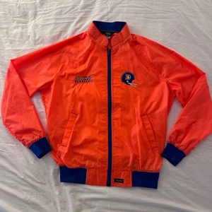 Vintage Denver Broncos Tony Lama Wind Breaker 80s Orange Embroidered Made In USA - Picture 1 of 10