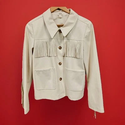 Chaqueta de cuero mediana estilo flecos occidentales A New Approach para mujer Foto 1 de 4