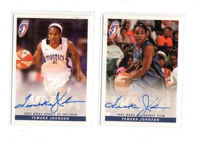 Rittenhouse WNBA 2006 Temeka Johnson Autograph Variation Lot (2) Washington - Image 1 of 2