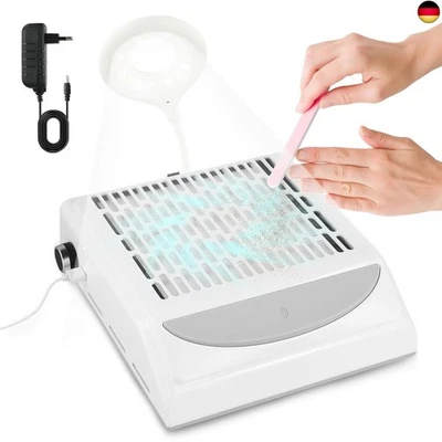 NASTOPEE Staubabsaugung Für Nägel 100W Nagelstaubsauger Mit Wiederauff. Filter & U