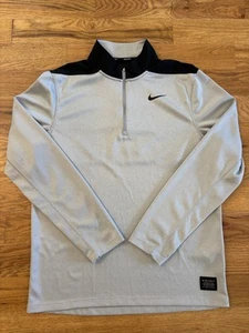 Nike Golf Dri-Fit Men's Size Medium Performance 1/4 Zip Pullover Gray Black - Picture 1 of 8