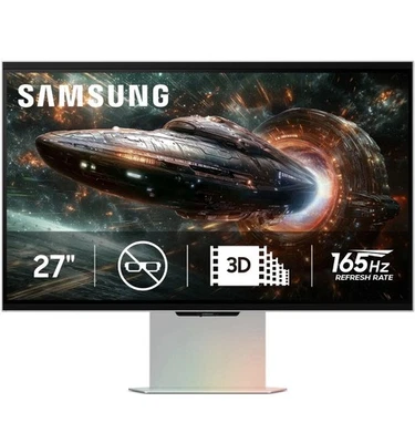 Samsung Odyssey 3D G90XF 27" 4K UHD 2160p 165Hz 1ms AMD FreeSync Gaming Monitor - Image 1 of 4