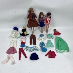 Vintage Barbie Blonde Midge Doll Skipper Lot Clothes Original Outfits 1963 1960s - Picture 1 of 23