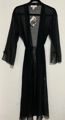 全新带标签 Oscar De La Renta 透明黑色睡衣 S 码 — 第 1/4 张图片