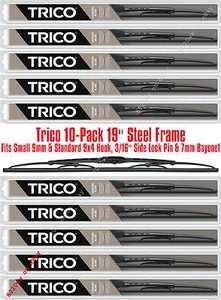 "Paquete de 10 cuchillas limpiaparabrisas de marco de acero de 19" Trico 30-190 x 10 (30-190WD Master Pack) - Imagen 1 de 3
