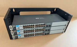 3x HP ProCurve 1810G-24 Switch + Rack 4U - Bild 1 von 5