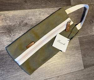 NWT Brouk & Co Stay Clean Toiletry Bag Green Dopp Kit Canvas - Picture 1 of 8