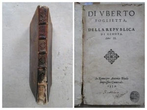 FOGLIETTA : DELLA REPUBLICA DI GENOVA libri II. Rome, 1559. - Picture 1 of 16