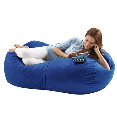 Jaxx Sofa Saxx 4 Foot Bean Bag Lounger, Blueberry - Image 1 of 4