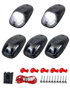 RUXIFEY 5PCS Smoked Cab Marker Light Roof Clearane White LED Running Top Mark... - Picture 1 of 5