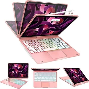 Touchpad 360° Rotate Keyboard Case Cover For iPad 7/8/9/10th Air 5/4 Pro 11 12.9 - Picture 1 of 54