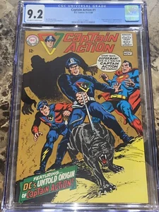 CAPTAIN ACTION #1 1968 CGC 9.2 ORIGIN AND 1ST DC APPEARANCE SUPERMAN - Picture 1 of 8