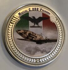 World War II War Birds Italian Macchi C202 Coin Medal Military Aircraft Aviation