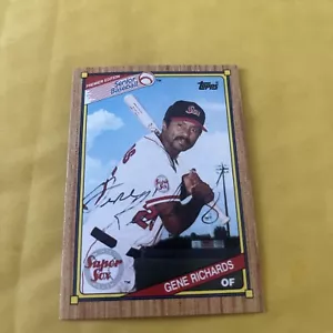 Gene Richards Autographed Baseball Card Free Shipping - Picture 1 of 2