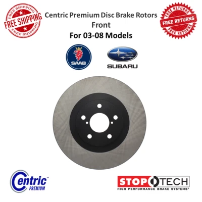 Rotor de freno de disco delantero StopTech Centric Premium para Saab 9-2x / Subaru Forester Foto 1 de 4