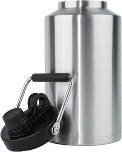 Insulated Gallon Jug with Handle Stainless Steel Double Vacuum Water Bottle - Picture 1 of 8