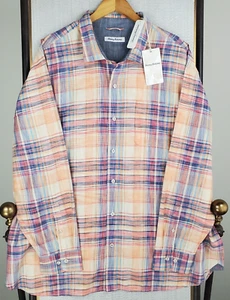 TOMMY BAHAMA NEW $158 Size 3XB Mens Madras Plaid Cotton/Tencel Button Up Shirt - Picture 1 of 21