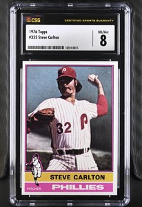 1976 Topps Baseball #355 STEVE CARLTON Phillies CSG 8 NM/MT
