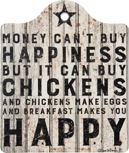 Primitives by Kathy Trivet, Buy Happiness But It Can Buy Chickens - Picture 1 of 2