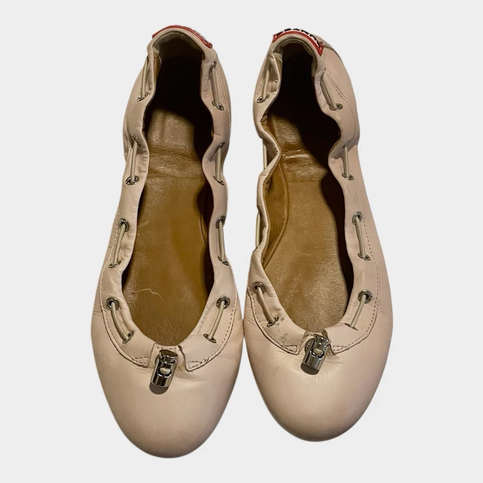 Bailarina Hunter Original Para Mujer Dominica Cordón Palanca Plana Rosa 8.5 Foto 1 de 4