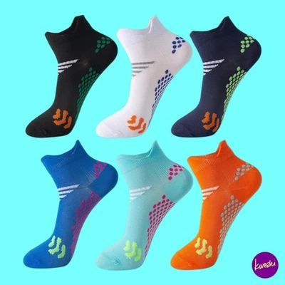 COOLWIFE Women's Cushioned Sports Socks, 6 Pack, Dots, Multicolour, One Size - Image 1 of 4