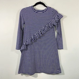 Vineyard Vines Girl's Blue Striped Edgartown Long Sleeve A-line Dress Size L - Picture 1 of 8