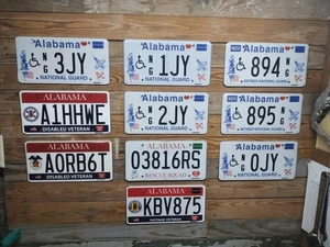 Alabama scadenza 2009 lotto di 10 targhette militari 3JY - Foto 1 di 1