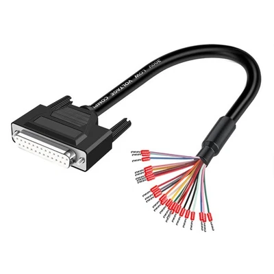 Female 5Ft 24AWG DB25 Plastic Shell Cable, RS232 9 Pin Serial Extension Cord - Image 1 of 4